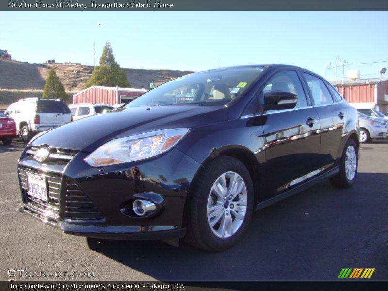 Tuxedo Black Metallic / Stone 2012 Ford Focus SEL Sedan