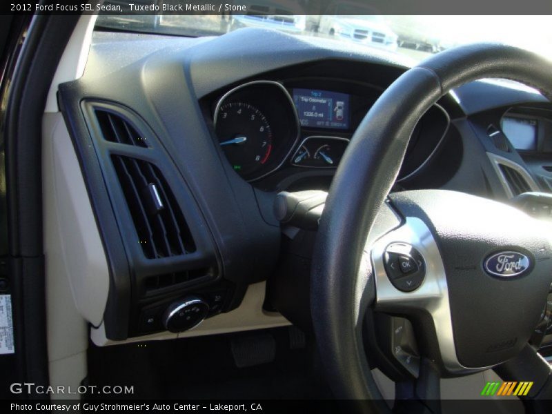 Tuxedo Black Metallic / Stone 2012 Ford Focus SEL Sedan