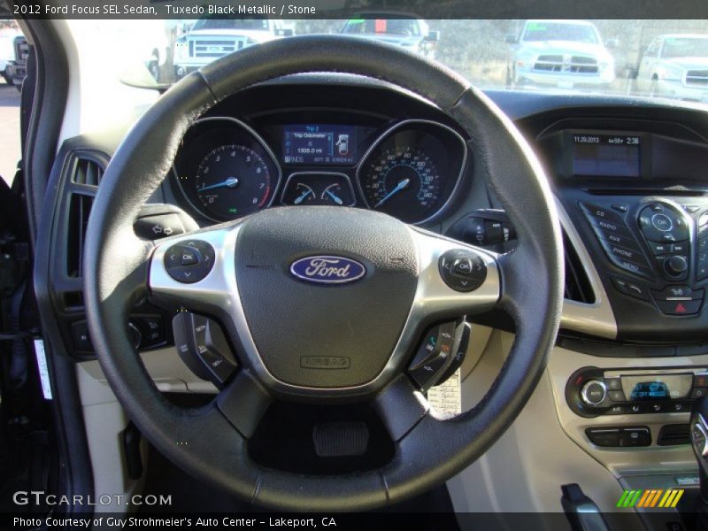 Tuxedo Black Metallic / Stone 2012 Ford Focus SEL Sedan