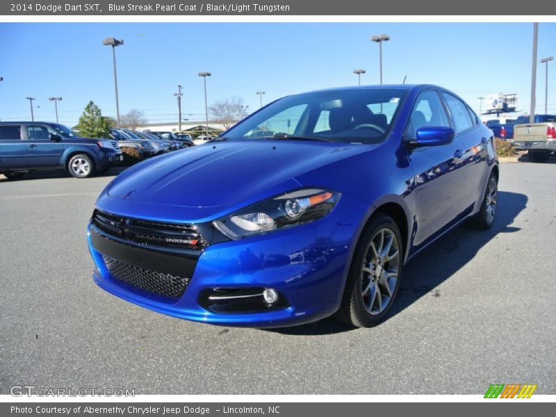 Blue Streak Pearl Coat / Black/Light Tungsten 2014 Dodge Dart SXT