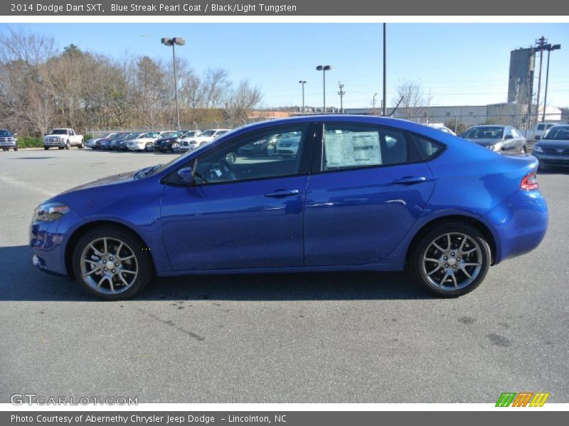 Blue Streak Pearl Coat / Black/Light Tungsten 2014 Dodge Dart SXT