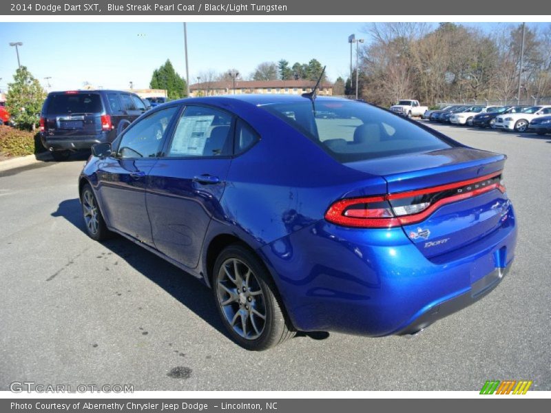 Blue Streak Pearl Coat / Black/Light Tungsten 2014 Dodge Dart SXT
