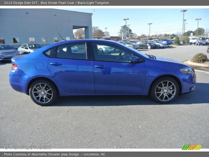 Blue Streak Pearl Coat / Black/Light Tungsten 2014 Dodge Dart SXT
