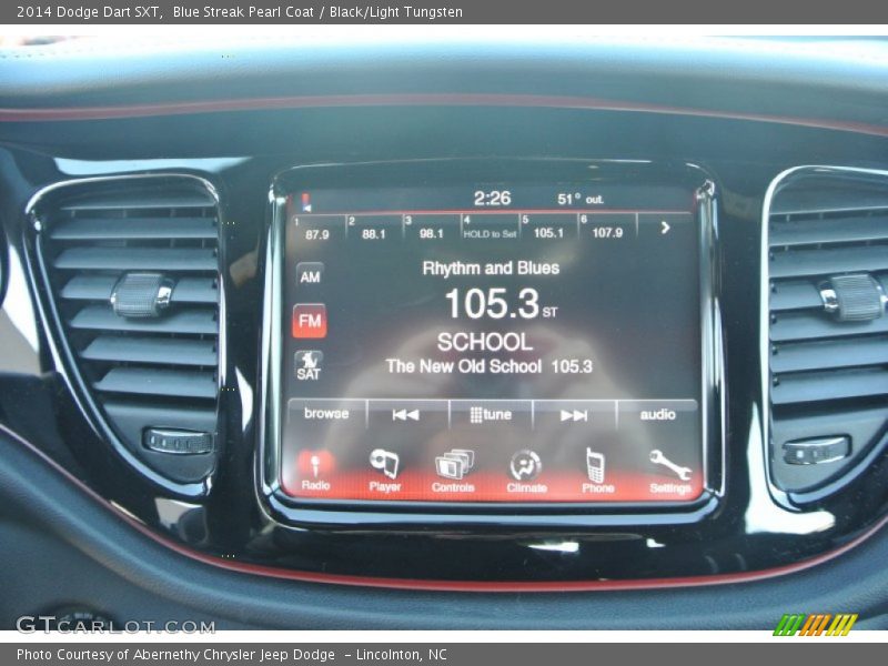 Blue Streak Pearl Coat / Black/Light Tungsten 2014 Dodge Dart SXT