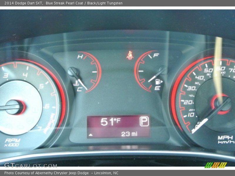 Blue Streak Pearl Coat / Black/Light Tungsten 2014 Dodge Dart SXT
