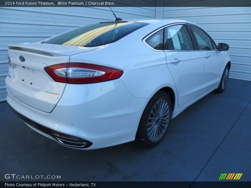 White Platinum / Charcoal Black 2014 Ford Fusion Titanium