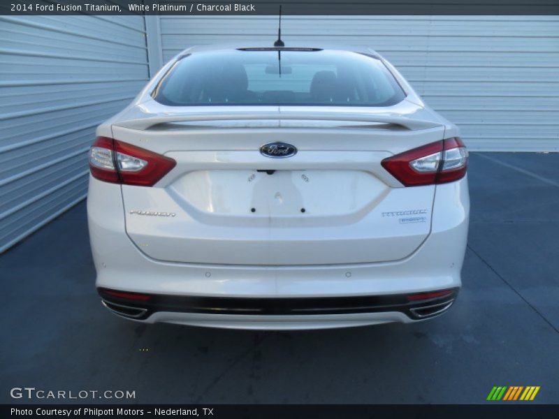 White Platinum / Charcoal Black 2014 Ford Fusion Titanium