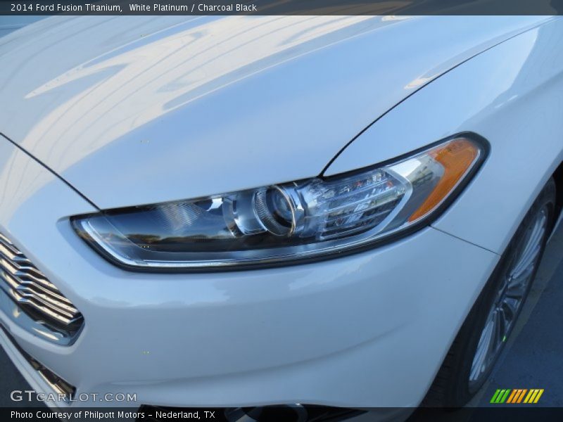 White Platinum / Charcoal Black 2014 Ford Fusion Titanium