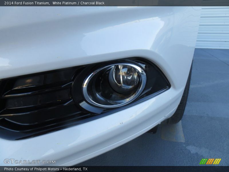 White Platinum / Charcoal Black 2014 Ford Fusion Titanium