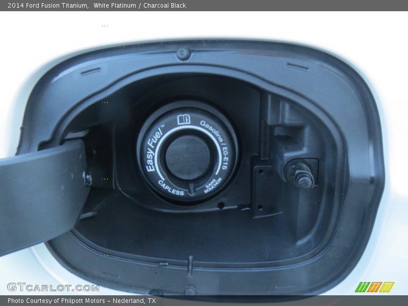 White Platinum / Charcoal Black 2014 Ford Fusion Titanium