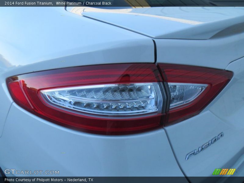 White Platinum / Charcoal Black 2014 Ford Fusion Titanium
