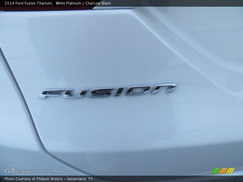 White Platinum / Charcoal Black 2014 Ford Fusion Titanium