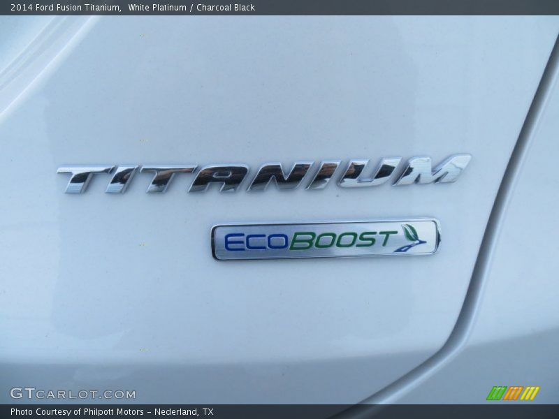 White Platinum / Charcoal Black 2014 Ford Fusion Titanium