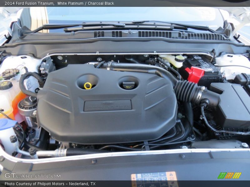 White Platinum / Charcoal Black 2014 Ford Fusion Titanium
