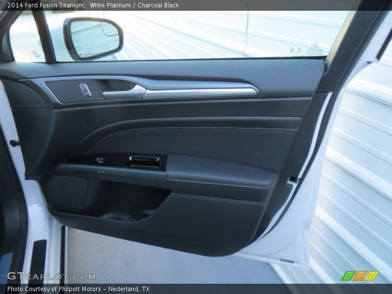 White Platinum / Charcoal Black 2014 Ford Fusion Titanium