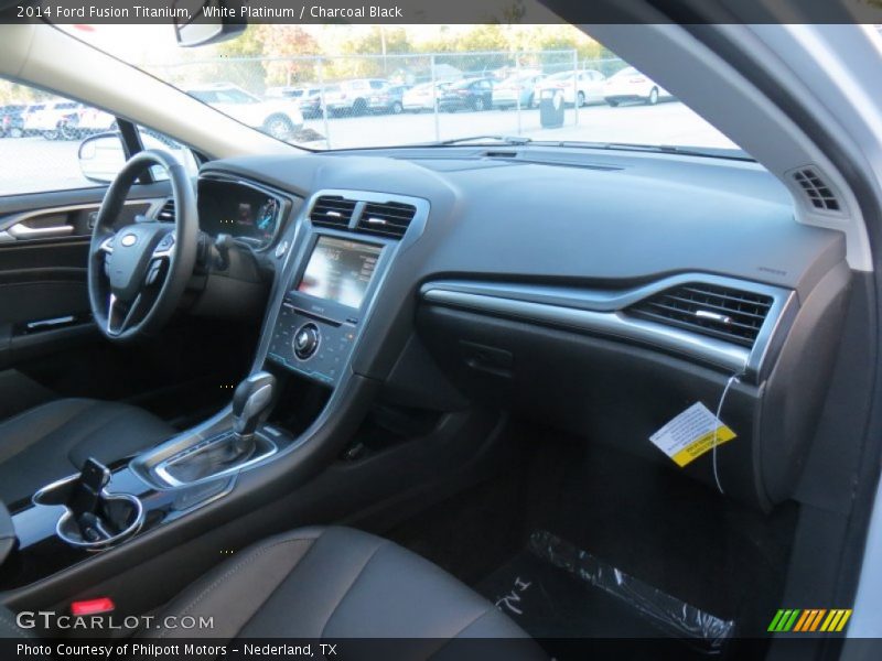 White Platinum / Charcoal Black 2014 Ford Fusion Titanium