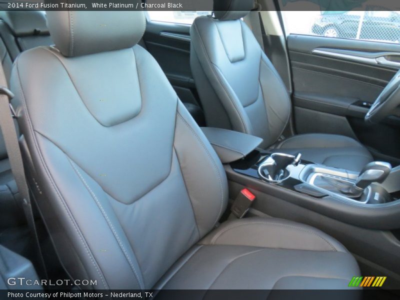 White Platinum / Charcoal Black 2014 Ford Fusion Titanium