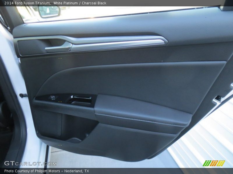 White Platinum / Charcoal Black 2014 Ford Fusion Titanium