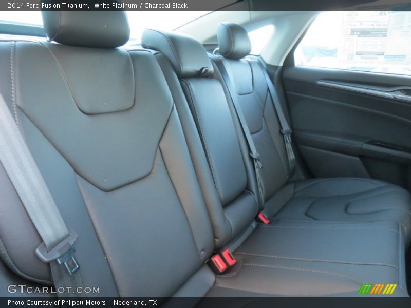 White Platinum / Charcoal Black 2014 Ford Fusion Titanium