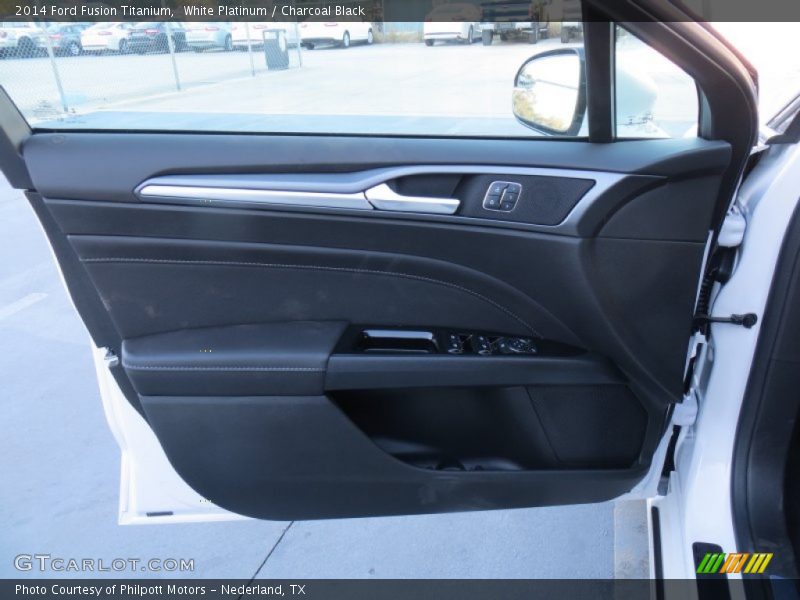 White Platinum / Charcoal Black 2014 Ford Fusion Titanium