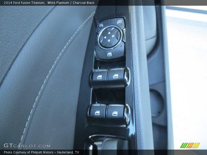 White Platinum / Charcoal Black 2014 Ford Fusion Titanium