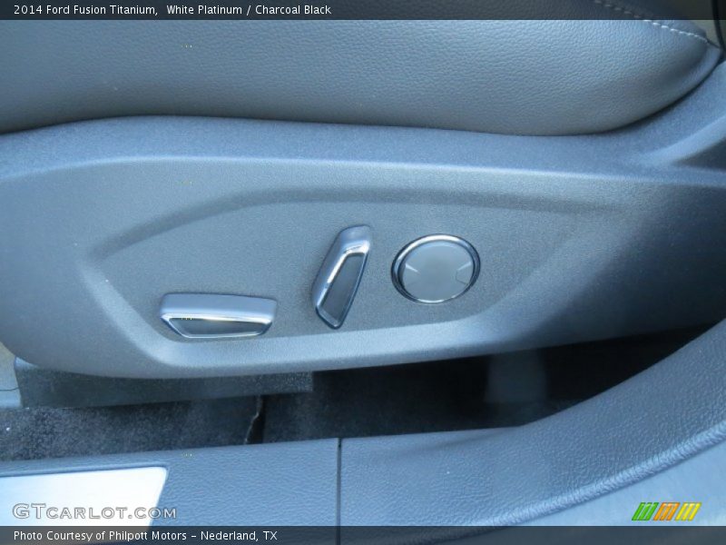 White Platinum / Charcoal Black 2014 Ford Fusion Titanium