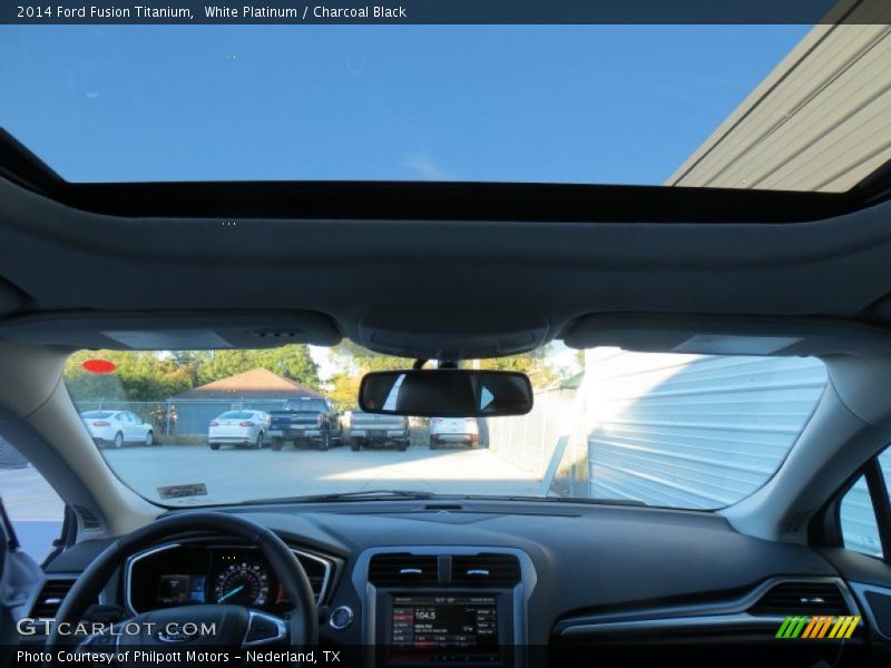 White Platinum / Charcoal Black 2014 Ford Fusion Titanium