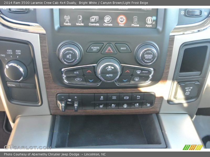 Controls of 2014 3500 Laramie Crew Cab 4x4 Dually