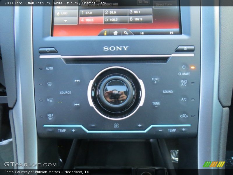 White Platinum / Charcoal Black 2014 Ford Fusion Titanium