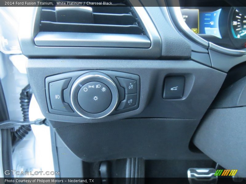 White Platinum / Charcoal Black 2014 Ford Fusion Titanium