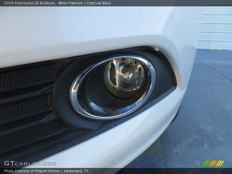 White Platinum / Charcoal Black 2014 Ford Fusion SE EcoBoost