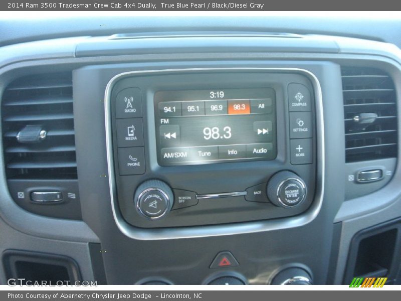 True Blue Pearl / Black/Diesel Gray 2014 Ram 3500 Tradesman Crew Cab 4x4 Dually