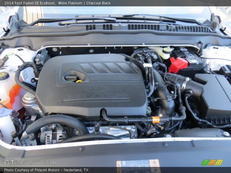 White Platinum / Charcoal Black 2014 Ford Fusion SE EcoBoost