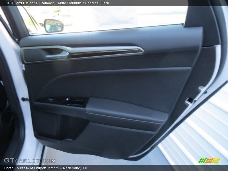 White Platinum / Charcoal Black 2014 Ford Fusion SE EcoBoost