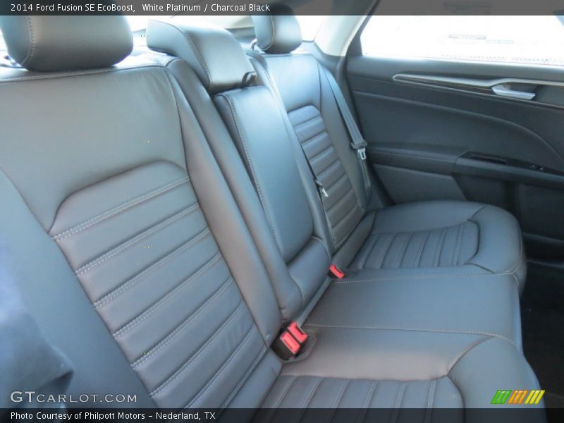 White Platinum / Charcoal Black 2014 Ford Fusion SE EcoBoost