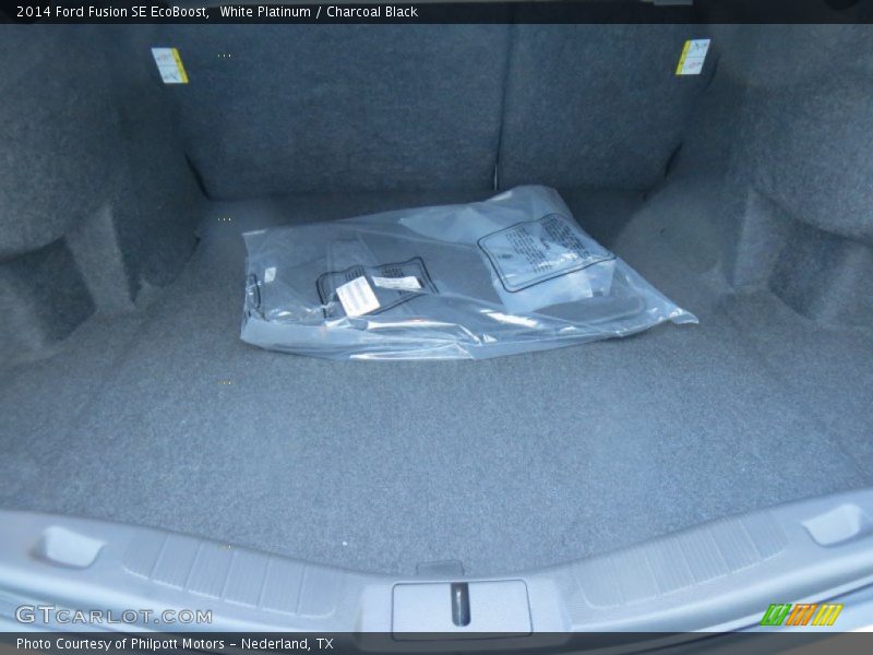 White Platinum / Charcoal Black 2014 Ford Fusion SE EcoBoost