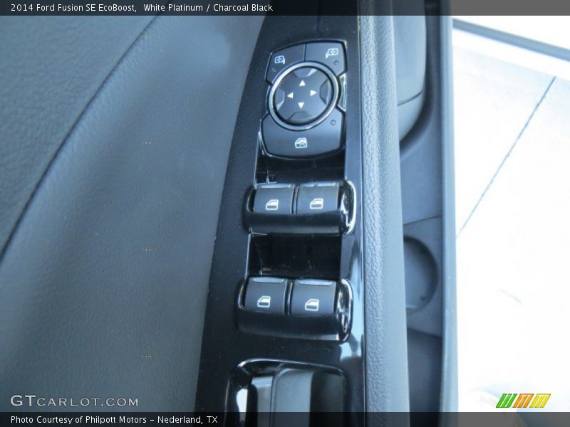 White Platinum / Charcoal Black 2014 Ford Fusion SE EcoBoost
