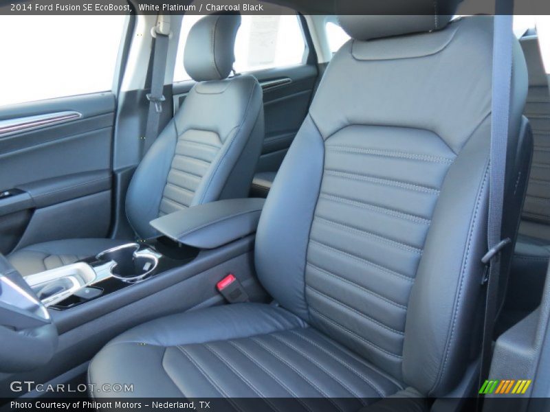 White Platinum / Charcoal Black 2014 Ford Fusion SE EcoBoost