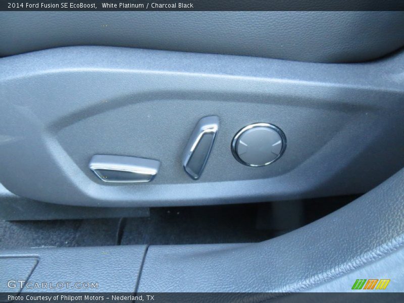 White Platinum / Charcoal Black 2014 Ford Fusion SE EcoBoost