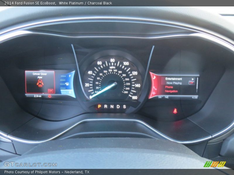 White Platinum / Charcoal Black 2014 Ford Fusion SE EcoBoost