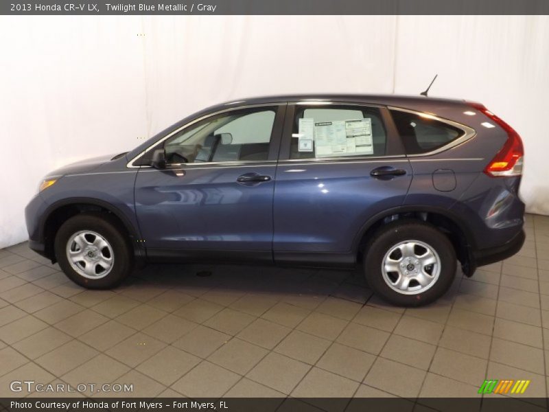 Twilight Blue Metallic / Gray 2013 Honda CR-V LX