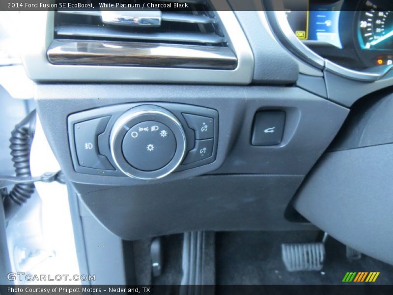 White Platinum / Charcoal Black 2014 Ford Fusion SE EcoBoost