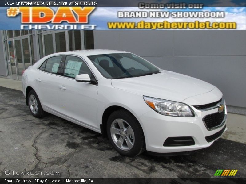 Summit White / Jet Black 2014 Chevrolet Malibu LT