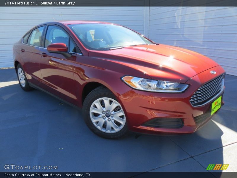 Sunset / Earth Gray 2014 Ford Fusion S