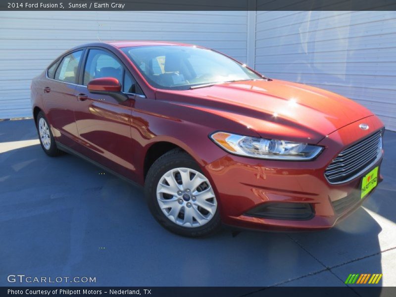 Sunset / Earth Gray 2014 Ford Fusion S