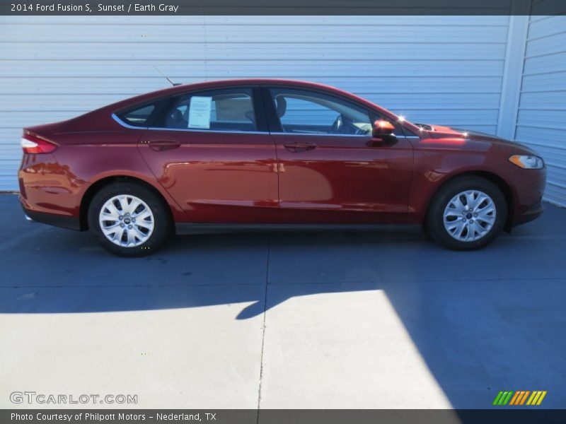 Sunset / Earth Gray 2014 Ford Fusion S