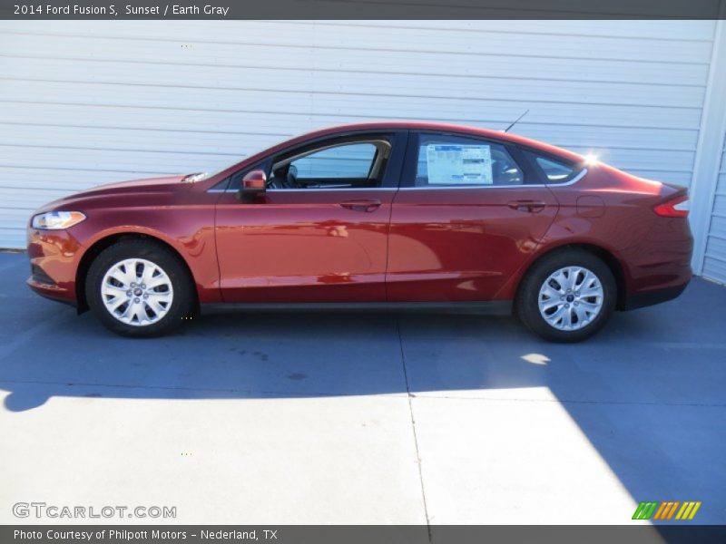 Sunset / Earth Gray 2014 Ford Fusion S