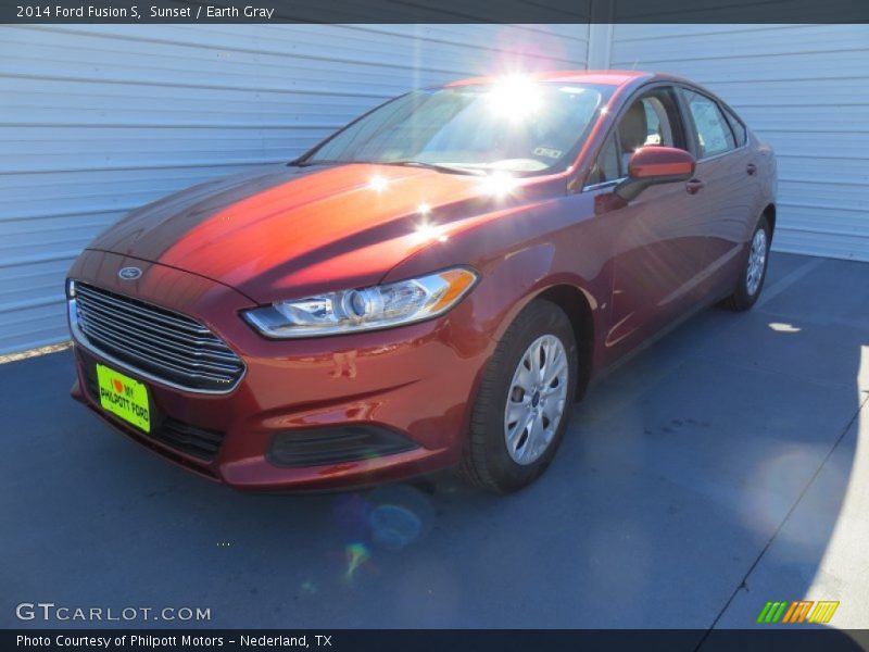 Sunset / Earth Gray 2014 Ford Fusion S