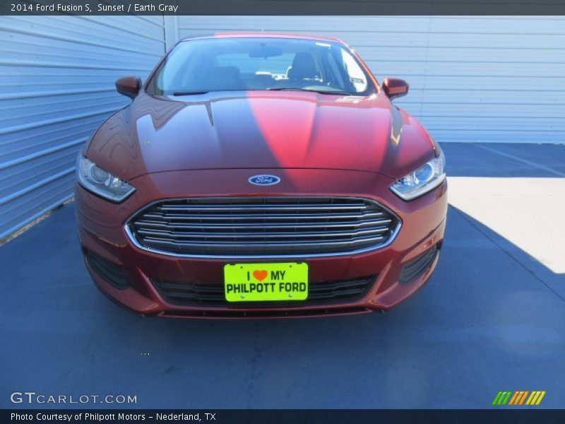 Sunset / Earth Gray 2014 Ford Fusion S
