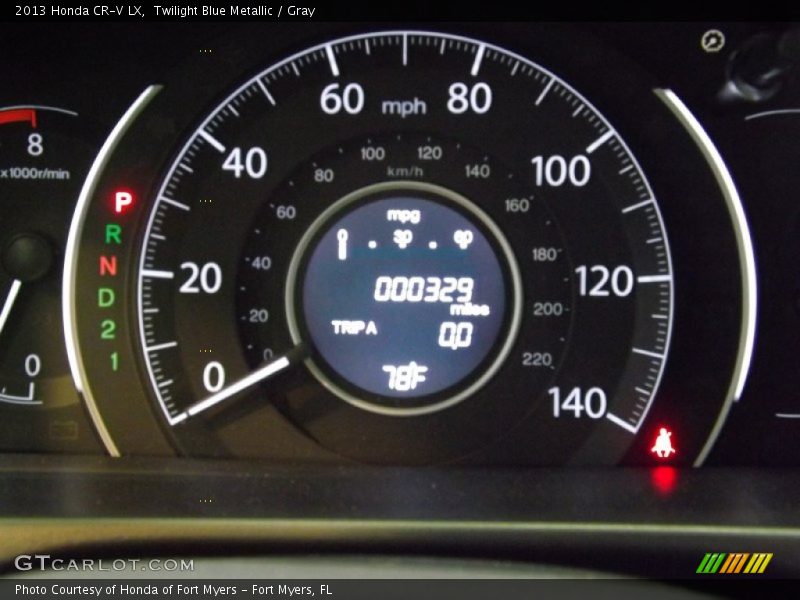 Twilight Blue Metallic / Gray 2013 Honda CR-V LX